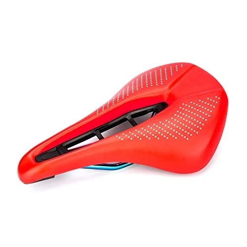 Mountain Bike Seat : Bike Saddle Seat Bicycle Cushions Comfortable Soft Mountain Bike Saddles Cycling Gear Accessories for MTB, Road Bikes, Red