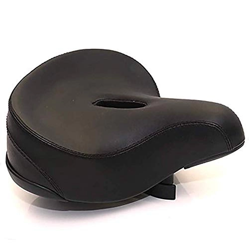 Mountain Bike Seat : Bike Saddle Seat Soft Waterproof Breathable Pu Leather Classic Retro Old-Fashioned Wear Resistant With Memory Foam And Gel Fits Most Bicycle, Black