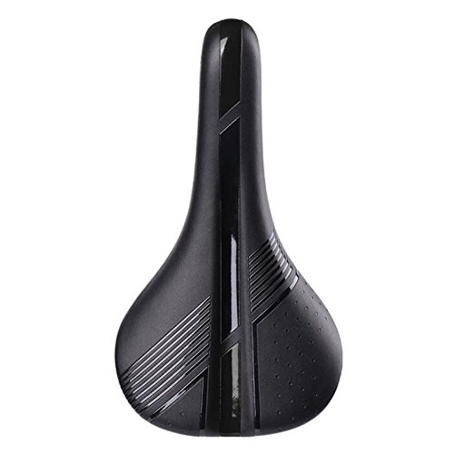 Mountain Bike Seat : Bike Saddle Soft Foam Padded Leather Road Mountain Bicycle Saddle cushion with Taillight - Great Bike Seat Replacement for Men and Women