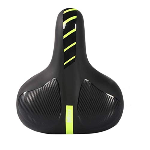 Mountain Bike Seat : Bike Seat Bicycle Saddle Comfort Cycle Saddle Wide Cushion Pad Waterproof Soft Cycle Seat Suitable for Women and Men in Road Bike, Mountain Bike, Exercise Bike (Color : Yellow)