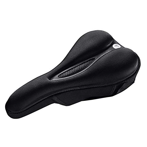 Mountain Bike Seat : Bike Seat Bike Saddle Cover Soft Silicone Padded Bike Seat Cover For MTB Mountain Bike, Folding Bike, Road Bike Ect (Size:L; Color:Black)