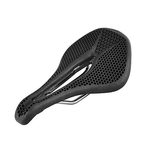 Mountain Bike Seat : Bike Seat Bike Saddle for Long Tours Mountain No Pressure Road Bike Comfortable Breathable Wide Honeycomb Surface Soft Saddle Replacement, black