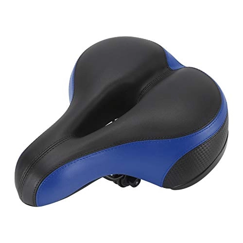 Mountain Bike Seat : Bike Seat Cover 2PCS Thickened Bicycle Saddle Seat Cycling Breathable Soft Saddle Seat Cover MTB Mountain Bike Pad Cushion Cover Wide Big Bum Saddle Gel Seat Cushion For Bike (Color : Blue)