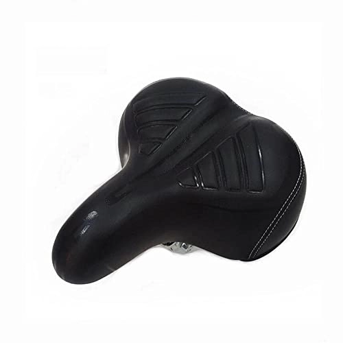 Mountain Bike Seat : Bike Seat Cushion Bicycle Saddle Leather Seat Cushion Mountain Bike Riding Accessories (Color : Black)
