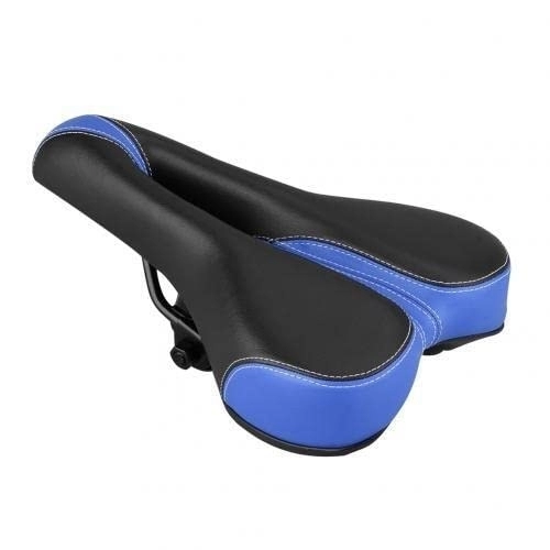 Mountain Bike Seat : Bike Seat Cushion Bicycle Saddle Mountain Bike Soft Cover Saddle Riding Accessories (Color : Black Blue)
