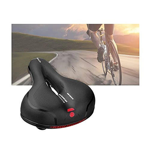 Mountain Bike Seat : Bike Seat Cushion Comfortable Waterproof Memory Foam Bike Seat For Men & Women Shock-Absorbing Mountains And Cities Bicycle Saddle With Reflective Strips For Indoor And Outdoor Bicycles