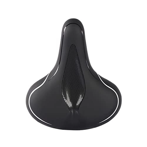 Mountain Bike Seat : Bike Seat Cushion Elastic Bicycle Saddle Elastic Shock Absorption Soft Mountain Bike Seat Bag Black Thickened Seat Cushion Equipment Accessories Bicycle Seat (Color : A, Size : M)