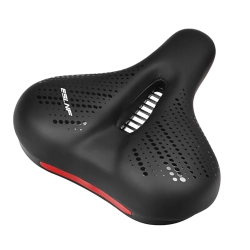 Mountain Bike Seat : Bike Seat Cushion for Women Men Extra Comfort Wide, Bicycle Seat Bike, Breathable Corfortable Exercise Stationary Mountain Electric Bike Seats, Black, One Size