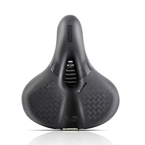 Mountain Bike Seat : Bike Seat Cushion Thicken Widen Bicycle Saddle Breathable Shock-absorbing Road MTB Bike Seat Reflective Soft Pad Cushion For Bicycle Comfortable Seat (Size:Onesize; Color:01)