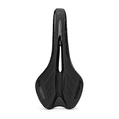 Mountain Bike Seat : Bike Seat for Men, Women, Waterproof Shock Absorbing Anti-slip Comfortable Bicycle Saddle with Central Relief Zone and Ergonomics Design, for Mountain Bikes, Road Bikes, Exercise ​Bike, Black