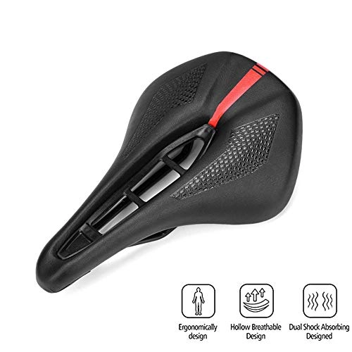 Mountain Bike Seat : Bike Seat Gel Waterproof Bicycle Saddle with Central Relief Zone and Ergonomics Design for Mountain Bike Hybrid and Stationary Exercise Bike Men and Women