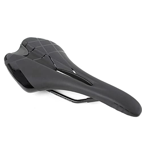 Mountain Bike Seat : Bike Seat, hollow breathable comfortable, Bicycle Replacement Saddle, for Mountain Bikes Road Bikes Parts (Color : Black)