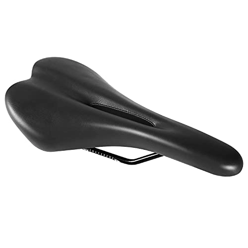 Mountain Bike Seat : Bike Seat, hollow soft, Mountain bike saddle Universal Replacement Seat Shock Absorbing Breathable Most Comfortable Seat for Men Women (Color : Black)