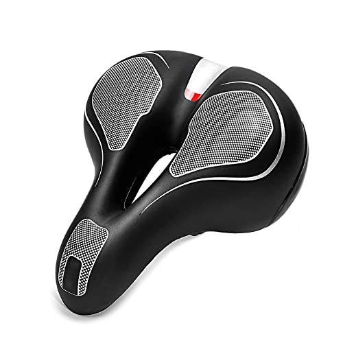 Mountain Bike Seat : Bike Seat Leather Bicycle Saddle Cushion Breathable Comfortable Bike Saddle with Installation Tools Waterproof Cover Fit for Stationary / Exercise / Indoor / Mountain / Road Bikes