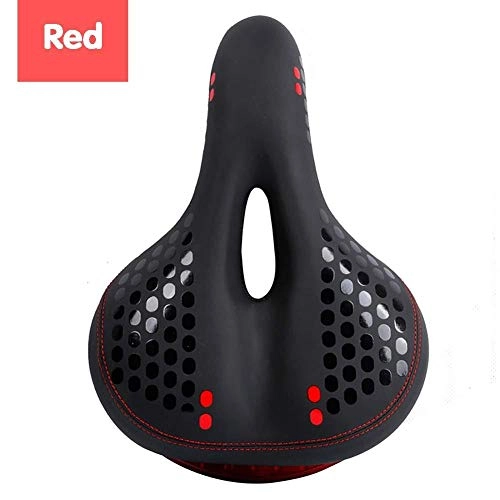 Mountain Bike Seat : Bike Seat Mountain Bike Saddle Breathable Comfortable Cycling Seat Cushion Pad With Central Relief Zone And Ergonomics Design Fit For Road Bike And Mountain Bike, Red