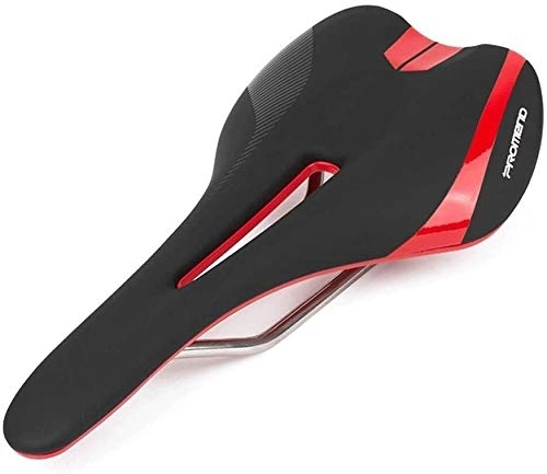 Mountain Bike Seat : Bike Seat, Mountain Soft Comfy Sprung Gel Bicycle Saddle With Taillight For Men Women Padded Leather (Color : B)