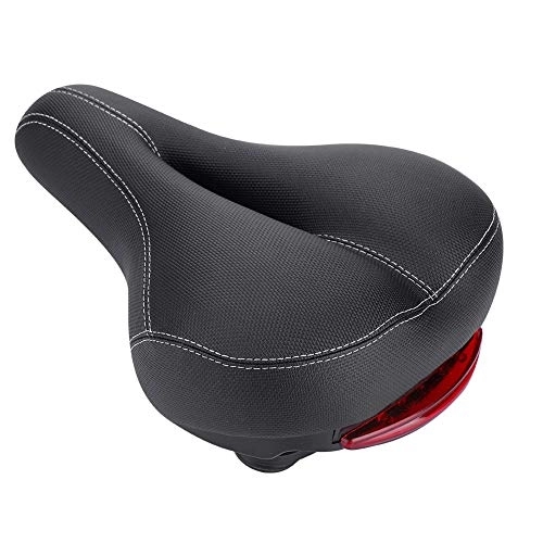 Mountain Bike Seat : Bike Seat with Tail Light, Comfortable Taillight Bicycle Saddle with Ergonomic Design, Suitable for Most Mountain Bikes and Road Bikes, Approx. 27 x 20 x 12cm