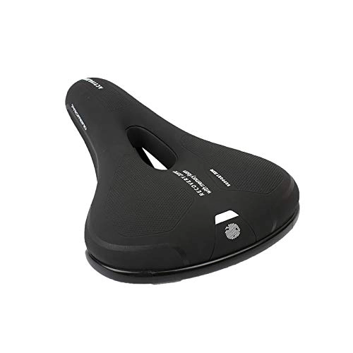 Mountain Bike Seat : BUCKLOS UK-STOCK Comfortable Bike Saddle Seat, PU Leather Bicycle Saddle Cushion Filled with Memory Sponge, Double Shock Absorption Rubber Spring Bike Seat, Suitable Indoor and Outdoor Bicycles
