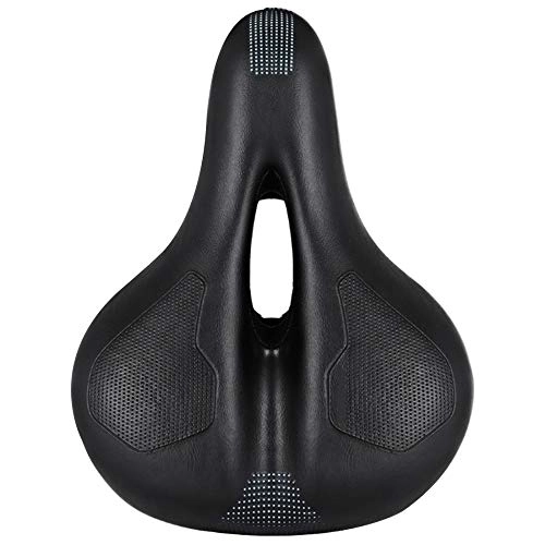 Mountain Bike Seat : BXGSHOSF Bicycle cushion non-slip ergonomic soft hollow shock-absorbing bicycle road bike PVC leather saddle