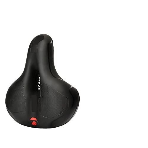 Mountain Bike Seat : CAEEKER MTB Bicycle Saddle Seat Big Butt Bicycle Road Cycle Saddle Mountain Bike Gel Seat Shock Absorber Wide Comfortable Accessories (Color : Red Set)