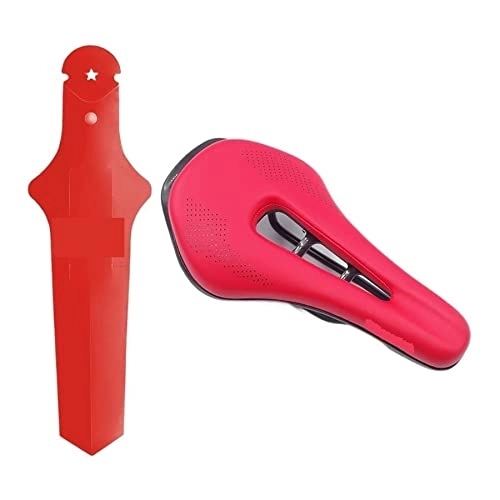 Mountain Bike Seat : CAEEKER Saddle for Road Mtb Cycle Bike Seat Men Timetrial Mountain Bike Saddle Race Sillin Bicicleta Bicycle Part (Color : Red)