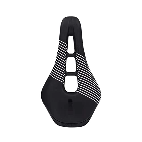Mountain Bike Seat : canjiao shop 2019 New Road Bicycle Saddle Bike Seat Mountain Bike Saddle MTB Bike Saddle Bicycle Seat Leather Cushion Damping RRO SADDLE (Color : Black white)