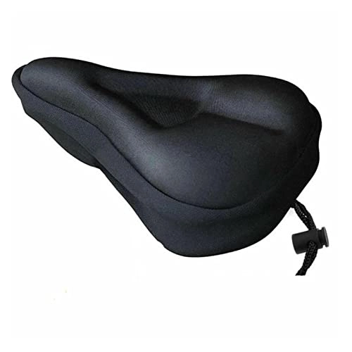 Mountain Bike Seat : canjiao shop 3D Soft Thickened Bicycle Seat Breathable Bicycle Saddle Seat Cover Comfortable Foam Seat Mountain Bike Cycling Pad Cushion Cove (Color : Black)