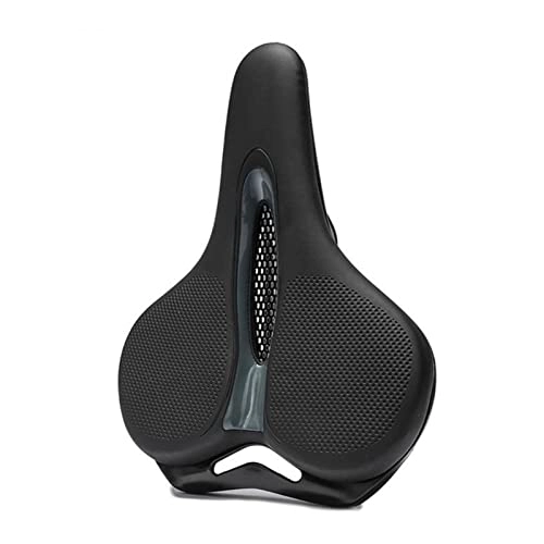 Mountain Bike Seat : canjiao shop Bicycle Seat Saddle MTB Mountain Road Bike Parts Racing Breathable Comfortable Shockproof Soft Seat Cushion Cycling Equipment (Color : Black)