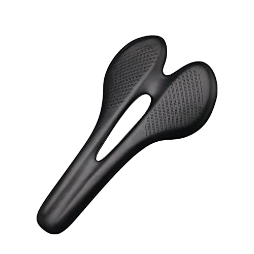 Mountain Bike Seat : canjiao shop Bike Saddle 3K Carbon Fiber Compatible With MTB Road Soft Thick Mountain Men Women Ride Bicycle Comfort Seat Super Light Cycling Cushion (Color : PU Leather CARBON)