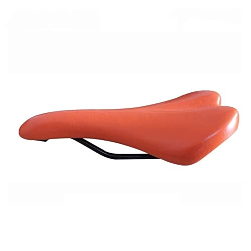 Mountain Bike Seat : canjiao shop Cycling Road Folding Mountain Bmx MTB Fixed Gear Bike Bicycle Saddle Soft Parts Accessories (Color : Orange)