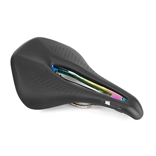 Mountain Bike Seat : canjiao shop MTB Bicycle Seat Saddle Hollow Mountain Bike Road Bike Racing Saddles PU Ultralight Breathable Soft Seat Cushion (Color : SD-576Y Colorful)