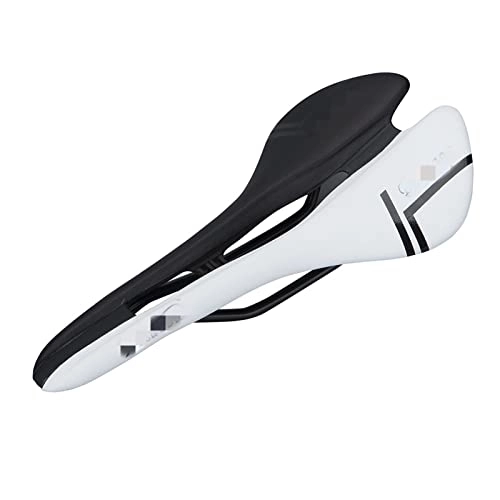 Mountain Bike Seat : canjiao shop New Race Bike Mountain Bike Road Bike Saddle 143mm Comfortable Lightweight Soft Bicycle Seat Bicycle Accessories (Color : White black)
