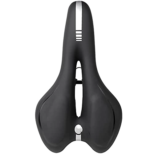 Mountain Bike Seat : CaoQuanBaiHuoDian Comfortable Bicycle Seat Bicycle Silicone Cushion Bicycle Saddle Mountain Bike Cushion Bicycle Seat Riding Accessories Feel Good (Color : Black, Size : 27.5x10x16cm)