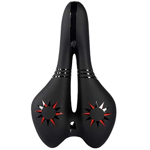 Mountain Bike Seat : CaoQuanBaiHuoDian Comfortable Bicycle Seat Mountain Bike Seat Bicycle Seat Saddle Saddle Riding Equipment Accessories Feel Good (Color : Red, Size : 18x28cm)