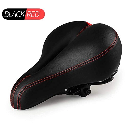 Mountain Bike Seat : CAPTIANKN Bicycle Thickening Saddle, Mountain Bike Seat Cover Cushion Bicycle Accessories Durable Dustproof, Red