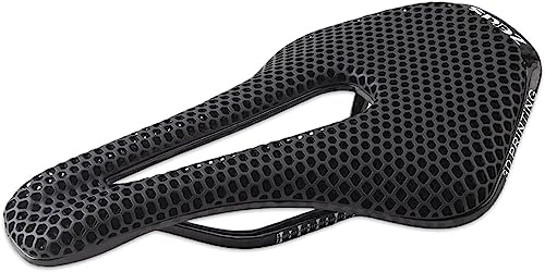 Mountain Bike Seat : Carbon Fiber 3D Printed Bike Saddle 150Mm Ultra Light And Breathable Mountain Bicycle Cushion Soft Seat for Road Bik, Black