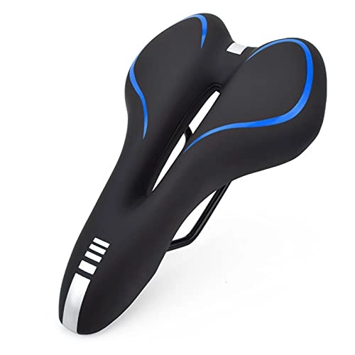 Mountain Bike Seat : CCHHL Bike Seat, Mountain Bike Saddles, Soft And Thicker Saddle Bags for Cycling General Purpose Bicycles, Bike Accessories, 280 * 160Mm, Blue