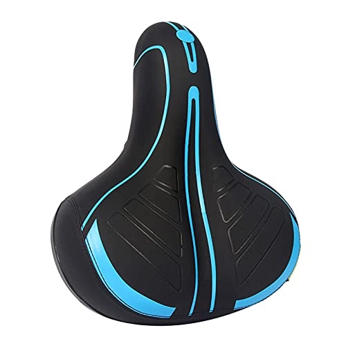 Mountain Bike Seat : CCHHL Mountain Bike Seat, Soft And Comfortable Double Spring Shock-Absorbing Bike Saddle, Thick Memory Foam Bike Seat Cushion for Men And Women, Blue