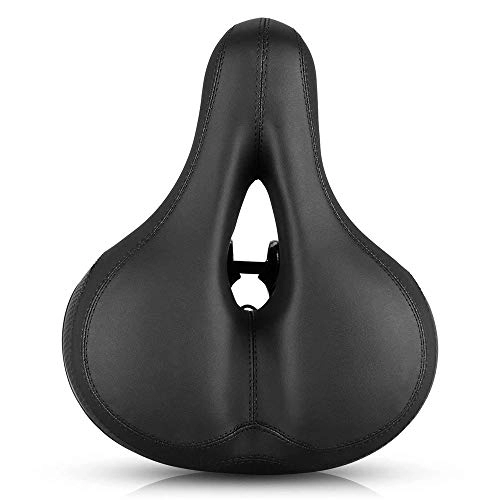 Mountain Bike Seat : chaomeiart Bicycle Seat Cycling Bicycle Comfort Saddle Seat Pad Sport MTB Bike Saddle With Hollow Cushion Mountain Bike Saddles (Color : Black Size : One size) (Color : Black, Size : One Size)