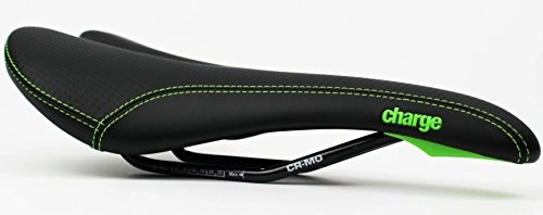 Mountain Bike Seat : Charge Spoon Saddle - Black / Green / Comfortable Padded Seat Bike Chair Riding Ride Bicycle Cycling Cycle Biking Part Component Comfort Unisex Man Men Mountain Road Commuting City Padding Hybrid Pad