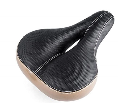 Mountain Bike Seat : CHE^ZUO BICYCLE SADDLE Bicycle Cushion Mountain Bike Saddle Ass Comfortable Thick Ultra-Wide Riding A Bicycle Parts, Black and Brown B, 275 * 210 * 60Mm
