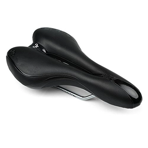 Mountain Bike Seat : CHE^ZUO BICYCLE SADDLE Bicycle Cushion Silica Gel Filled Mountain Bike Road Car Breathability and Comfort Bicycle Ride Saddle Accessories, Black, 280 * 160Mm