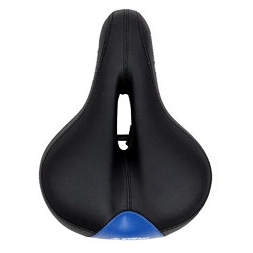 Mountain Bike Seat : CHE^ZUO BICYCLE SADDLE Bicycle Thick Cushion Shock Resilient Cushioning Cushions, Black and Blue, 270 * 200Mm