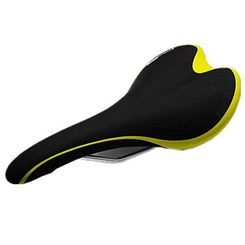 Mountain Bike Seat : CHE^ZUO BICYCLE SADDLE Mountain Biking Cycling Road Fold Ultra-Light Cushion Base Package Breathability and Comfort Seat Cushion, Black and Yellow