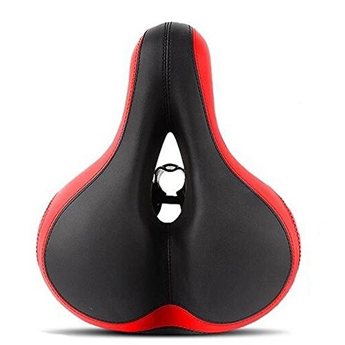 Mountain Bike Seat : CHE^ZUO BICYCLE SADDLE Mountain Biking to Increase the Capacity Of the Seat Cushion Thick High Pop-Bike Ride, Accessories, Red and Black C, 250 * 200Mm