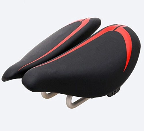 Mountain Bike Seat : CHE^ZUO BICYCLE SADDLE the New Cycling Seat Cushion Mountain Bike Ride A Bicycle Road Comfortable Cushions Flex Adjustable Soft Seat Cushion, 185 * 142 * 70Mm Red and Black