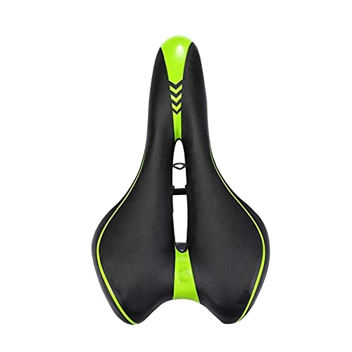 Mountain Bike Seat : CHENGHAN Bicycle Saddle Cushion Mountain Bike SaddleSeat Comfortable Road Cycling Seat Bicycle Accessories selim mtb bici (Color : Green)