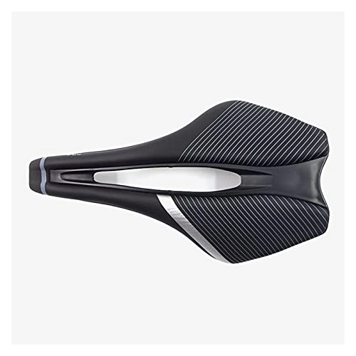 Mountain Bike Seat : CHENGHAN Bicycle Saddle for Men Women Road Off-road Mtb Mountain Bike Saddle Lightweight Cycling Race Seat (Color : Black silver)