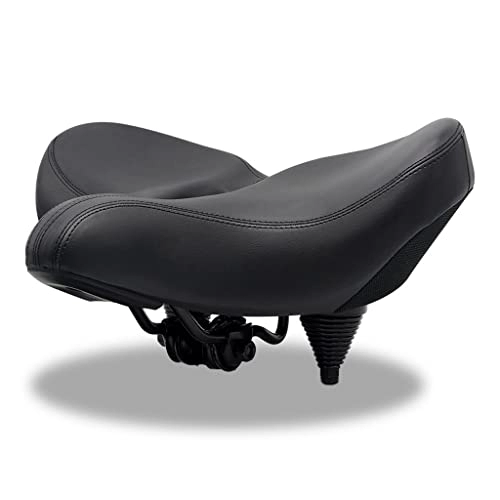 Mountain Bike Seat : CHENMIAOMIAO Bicycle Cushion Big Butt Saddle Mountain Road Bike Thickened Comfortable Cushion Saddle Cycling Accessories and Equipment (Color : A, Size : M)