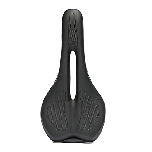 Mountain Bike Seat : CHENMIAOMIAO Bicycle Cushion Mountain Bike Road Bicycle Hollow Breathable Comfortable Saddle Seat Thickened Cushion Accessories Equipment (Color : A, Size : M)